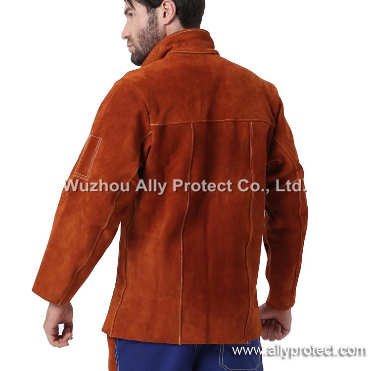 AP-7130 Coffee Leather Welding Jacket